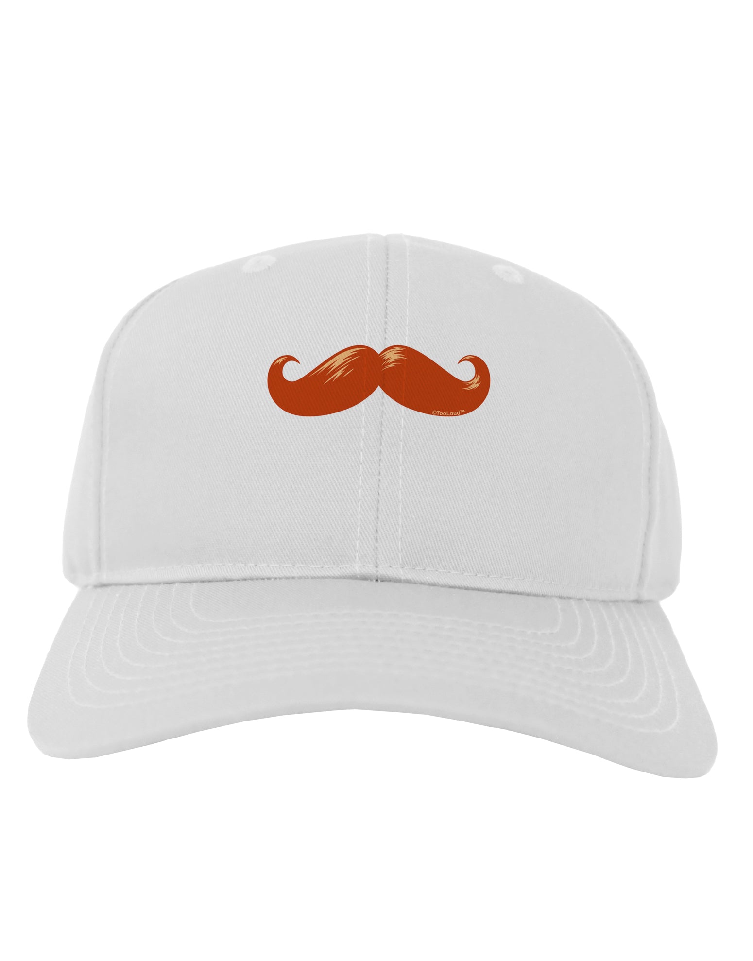 Big Redhead Mustache Adult Baseball Cap Hat-Baseball Cap-TooLoud-White-One Size-Davson Sales
