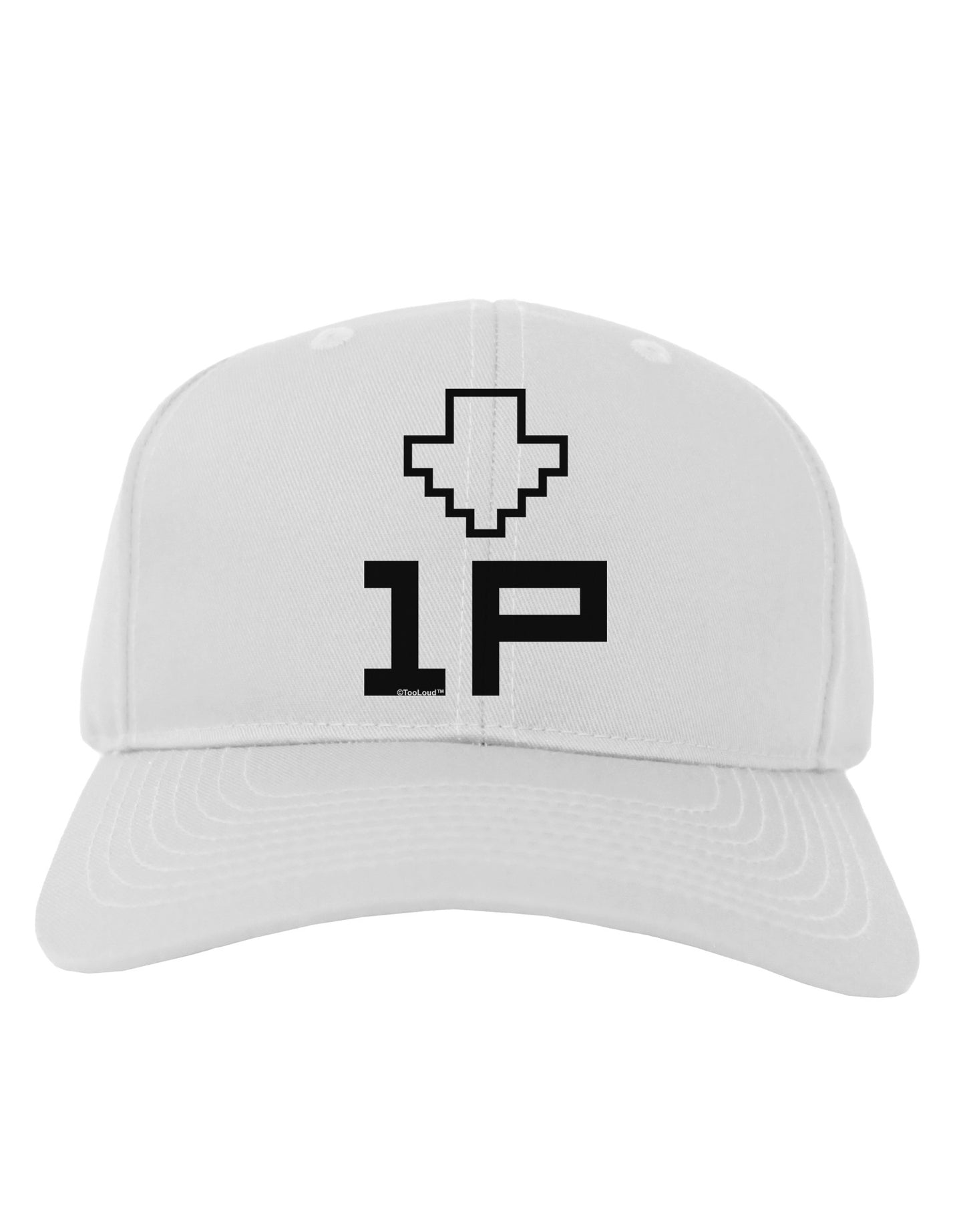Player One Couples Design Adult Baseball Cap Hat-Baseball Cap-TooLoud-White-One Size-Davson Sales