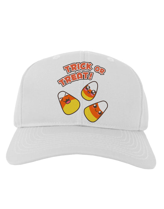 Trick or Treat Cute Candy Corn Halloween Adult Baseball Cap Hat-Baseball Cap-TooLoud-White-One Size-Davson Sales