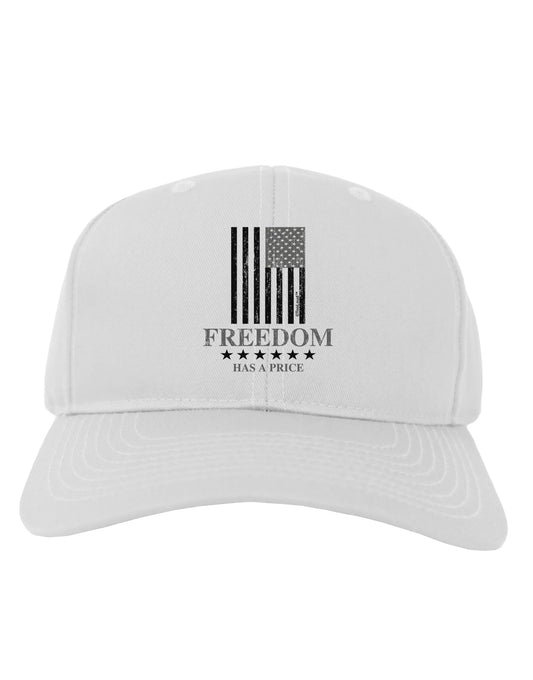 Freedom Flag BnW Adult Baseball Cap Hat-Baseball Cap-TooLoud-White-One Size-Davson Sales
