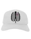 Black Skeleton Ribcage with Pink Heart Halloween Adult Baseball Cap Hat-Baseball Cap-TooLoud-White-One Size-Davson Sales