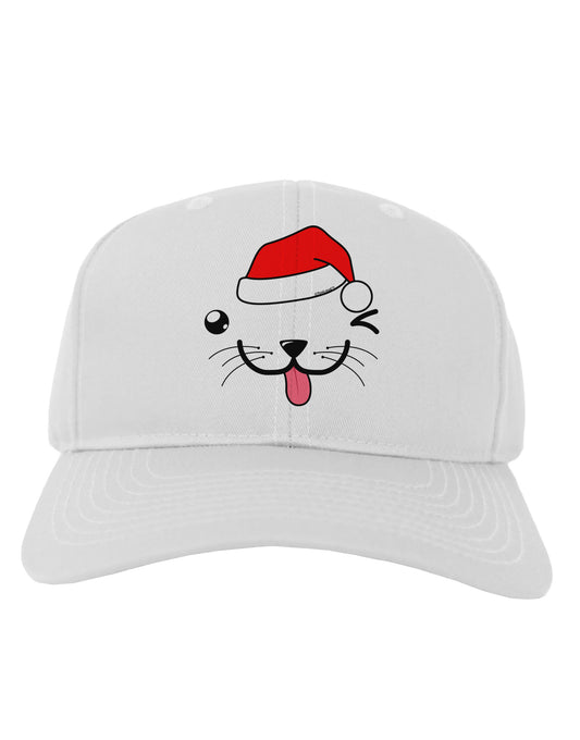 Kyu-T Face Puppino Santa Boy Dog Adult Baseball Cap Hat-Baseball Cap-TooLoud-White-One Size-Davson Sales