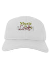Music Is Love Adult Baseball Cap Hat-Baseball Cap-TooLoud-White-One Size-Davson Sales