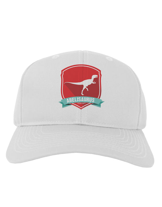 Jurassic Abelisaurus Dinosaur Design Adult Baseball Cap Hat by TooLoud-Baseball Cap-TooLoud-White-One Size-Davson Sales