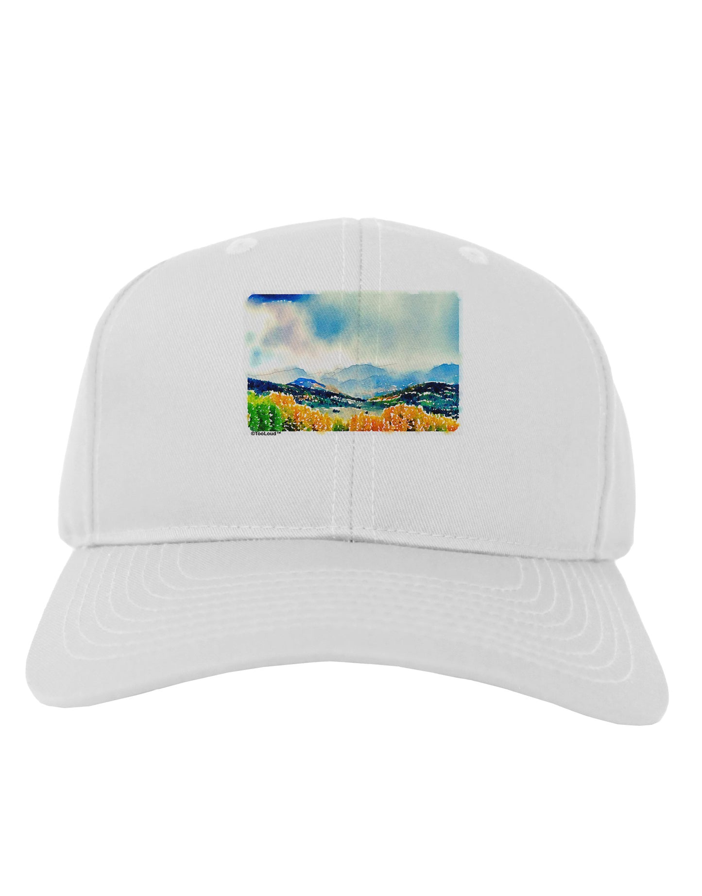 Colorado Mountain Scene Adult Baseball Cap Hat-Baseball Cap-TooLoud-White-One Size-Davson Sales