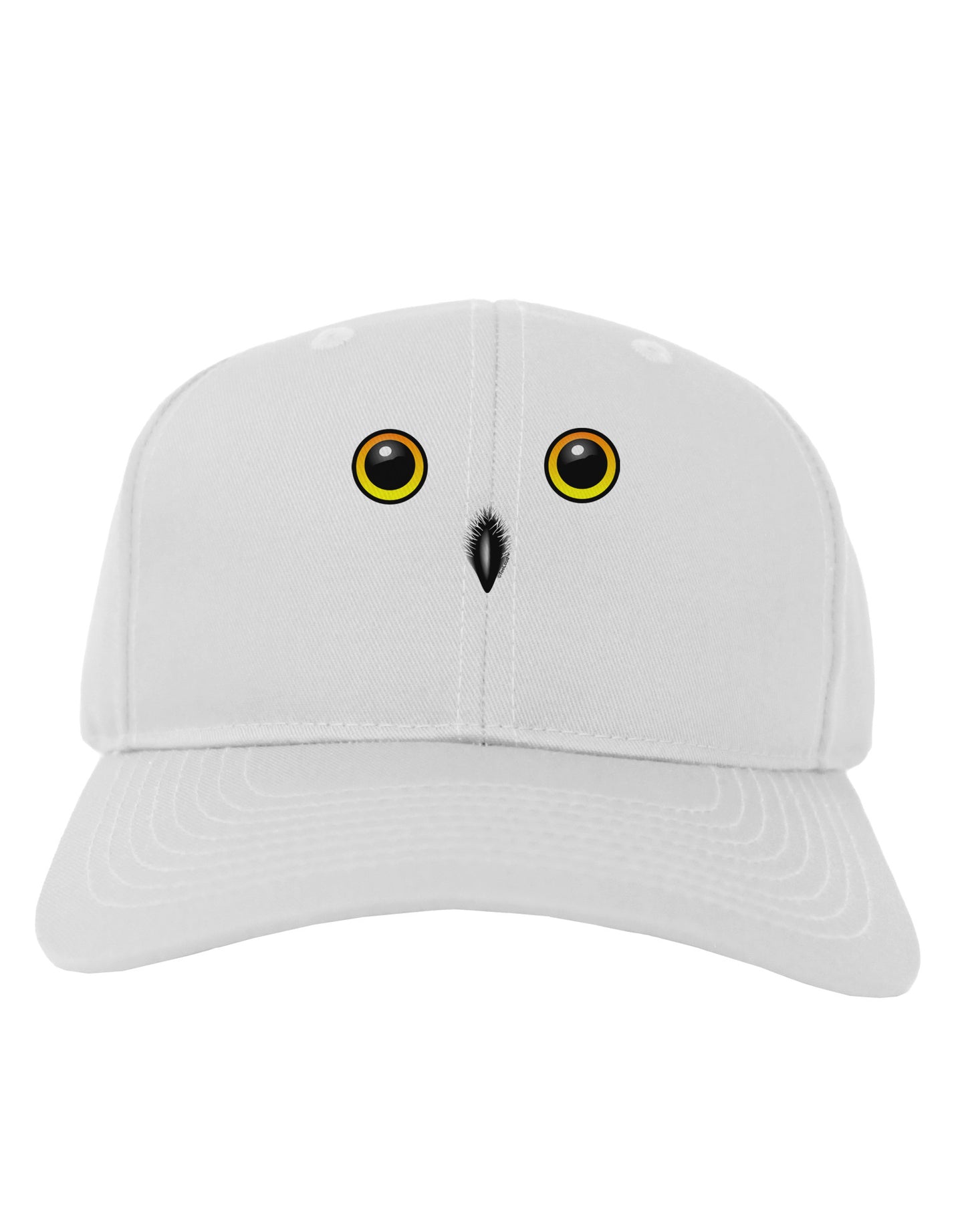 Cute Snowy Owl Face Adult Baseball Cap Hat-Baseball Cap-TooLoud-White-One Size-Davson Sales