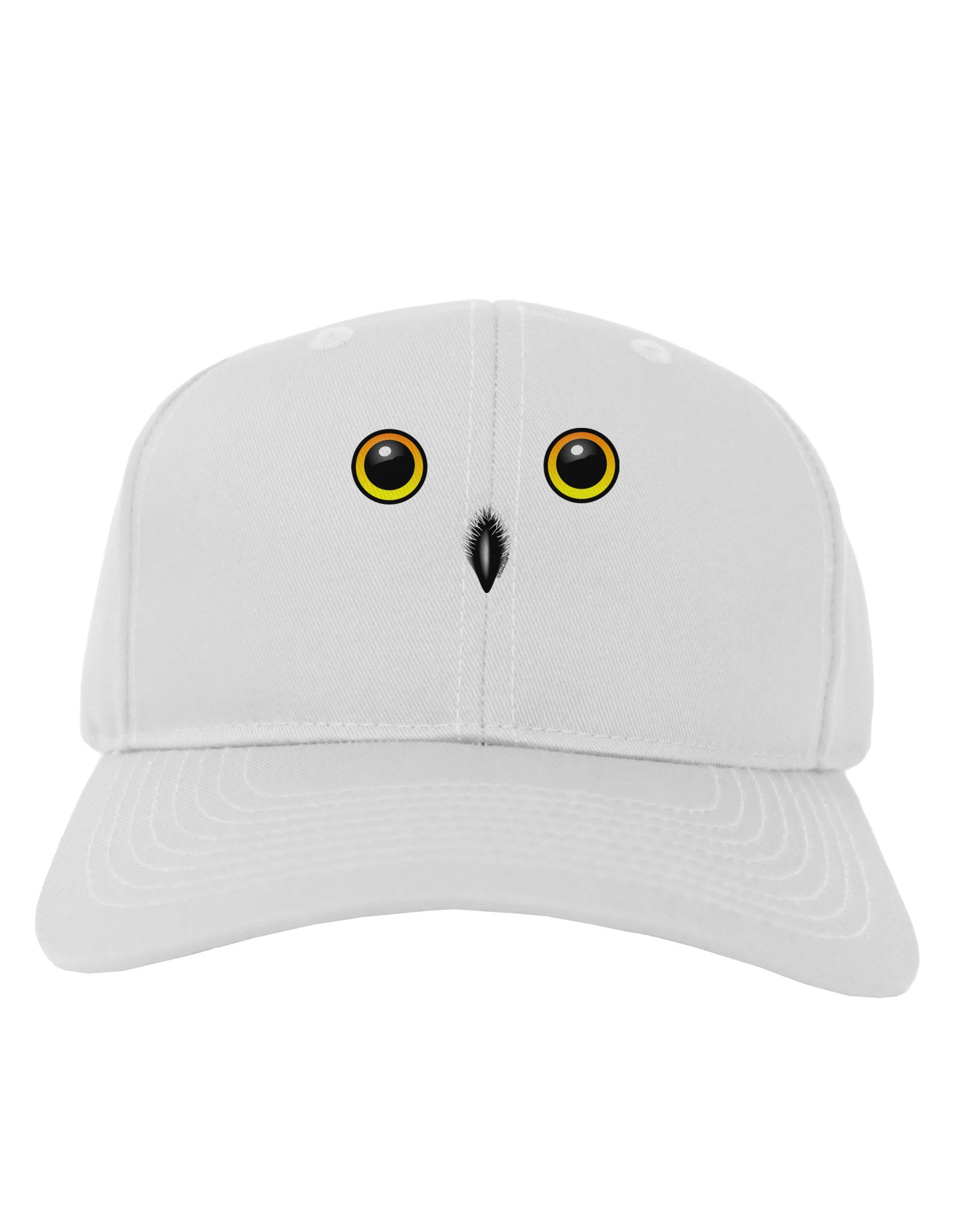 Cute Snowy Owl Face Adult Baseball Cap Hat-Baseball Cap-TooLoud-White-One Size-Davson Sales