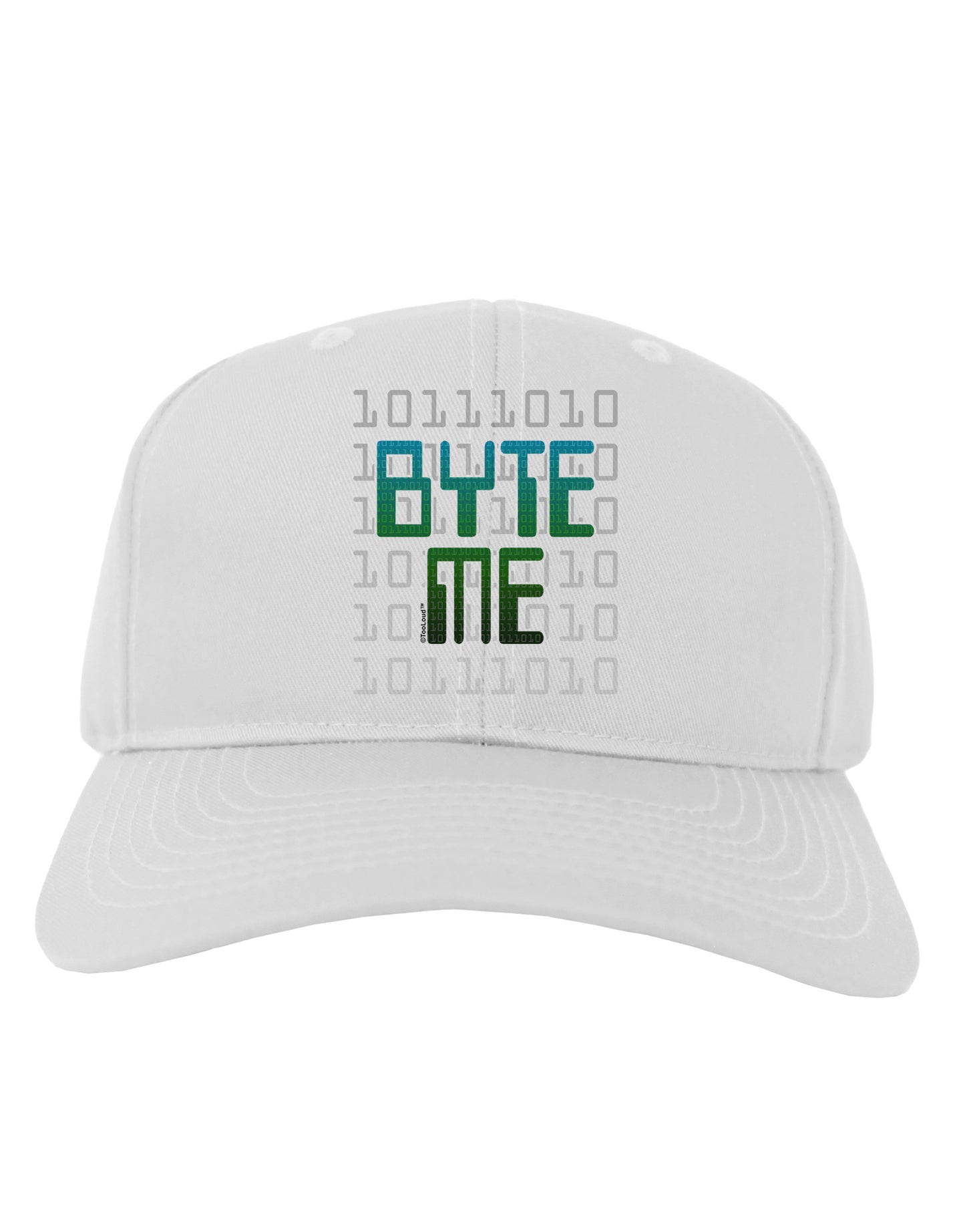 Byte Me Adult Baseball Cap Hat-Baseball Cap-TooLoud-White-One Size-Davson Sales