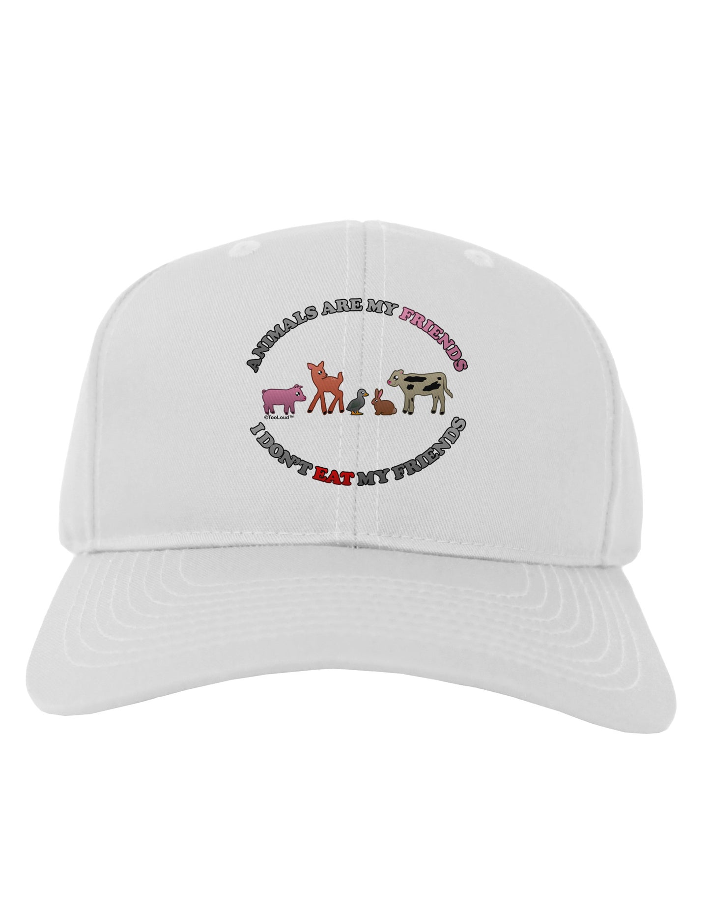 I Don't Eat My Friends Adult Baseball Cap Hat-Baseball Cap-TooLoud-White-One Size-Davson Sales