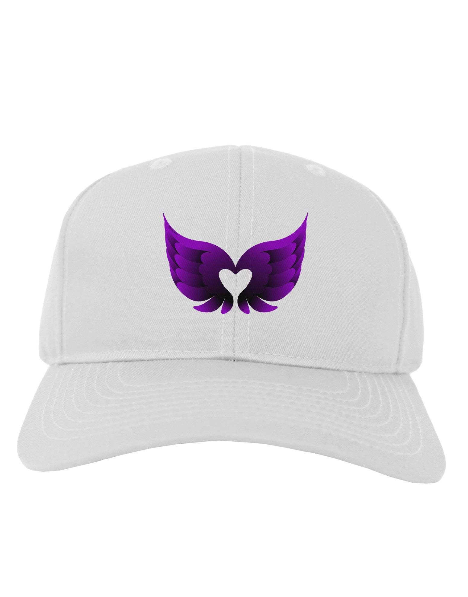 Cute Dark Angel Wings Black and Purple Heart Adult Baseball Cap Hat-Baseball Cap-TooLoud-White-One Size-Davson Sales