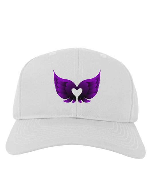 Cute Dark Angel Wings Black and Purple Heart Adult Baseball Cap Hat-Baseball Cap-TooLoud-White-One Size-Davson Sales
