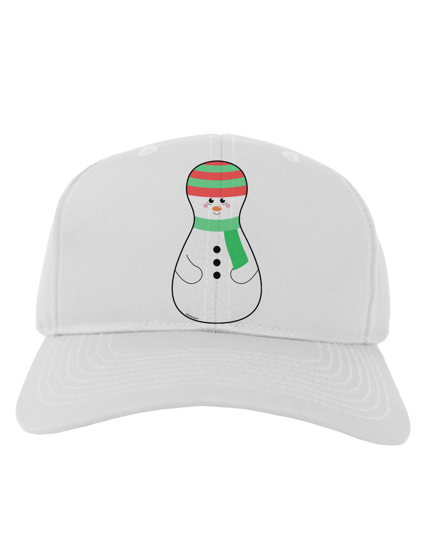 Cute Snowman Matryoshka Nesting Doll - Christmas Adult Baseball Cap Hat-Baseball Cap-TooLoud-White-One Size-Davson Sales