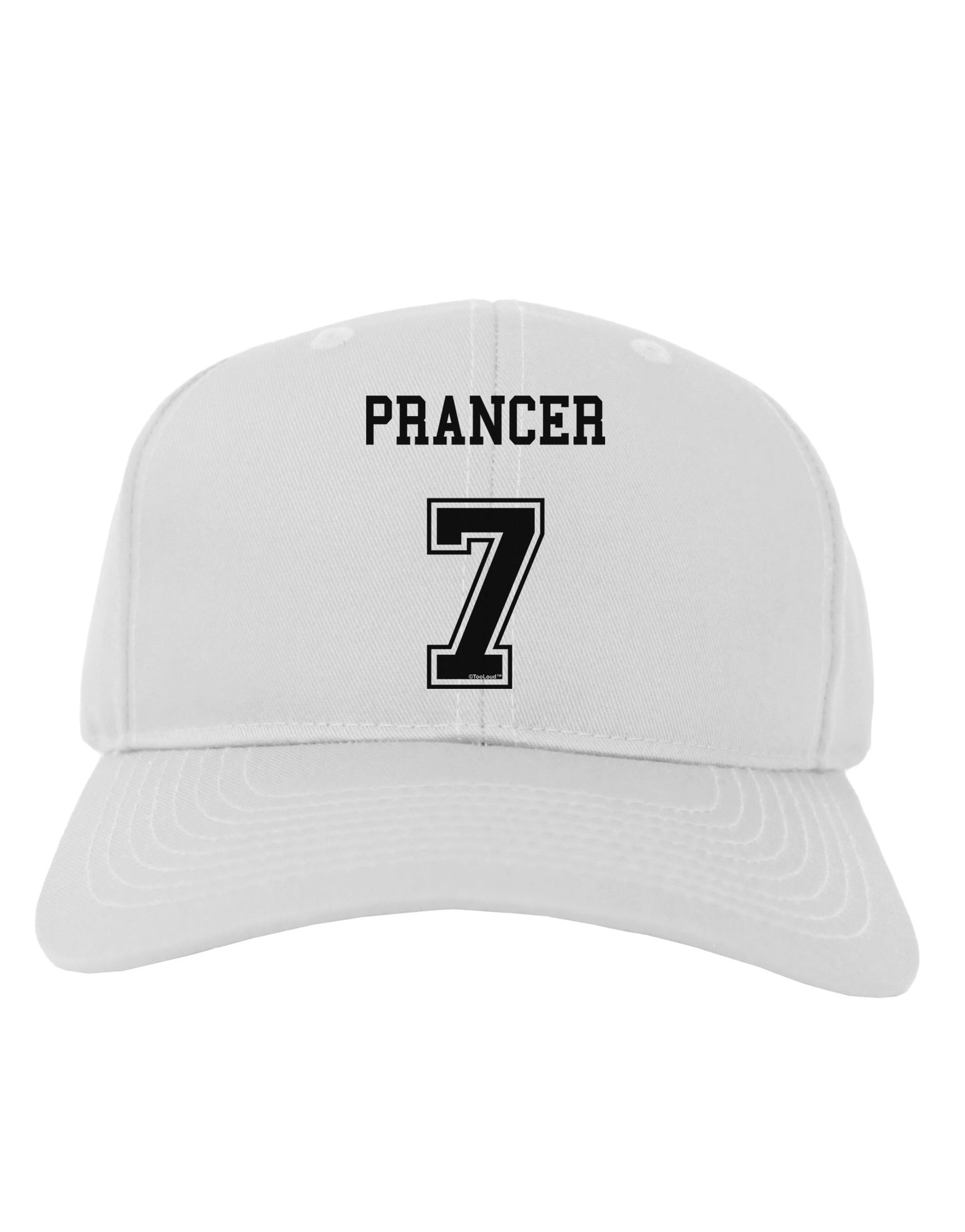 Reindeer Jersey - Prancer 7 Adult Baseball Cap Hat-Baseball Cap-TooLoud-White-One Size-Davson Sales