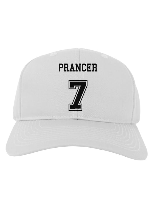 Reindeer Jersey - Prancer 7 Adult Baseball Cap Hat-Baseball Cap-TooLoud-White-One Size-Davson Sales