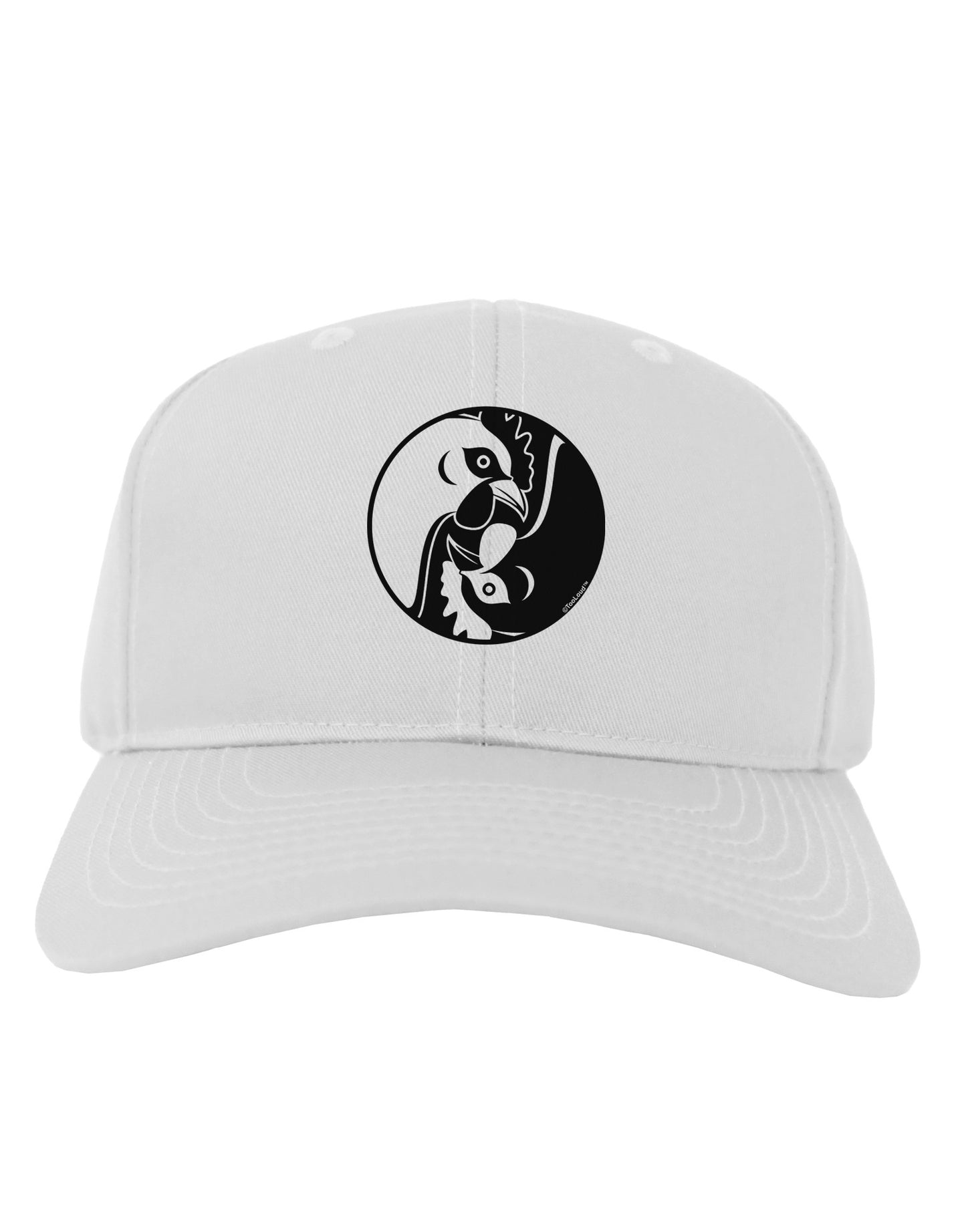 Yin Yang Chicken Adult Baseball Cap Hat-Baseball Cap-TooLoud-White-One Size-Davson Sales