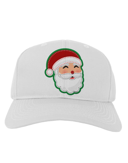 Cute Santa Claus Face Faux Applique Adult Baseball Cap Hat-Baseball Cap-TooLoud-White-One Size-Davson Sales
