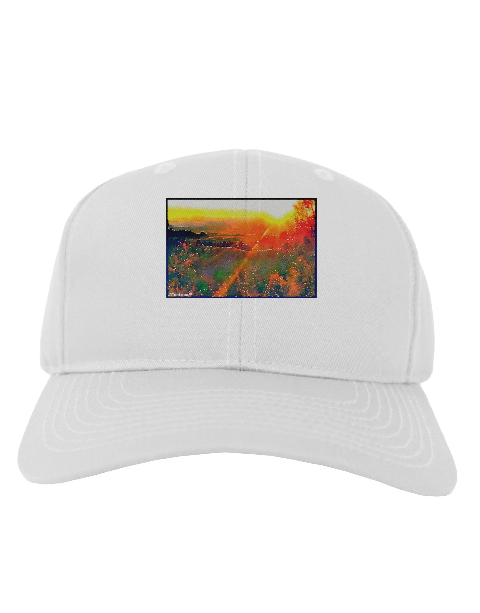 Colorado Sunset Watercolor Adult Baseball Cap Hat-Baseball Cap-TooLoud-White-One Size-Davson Sales