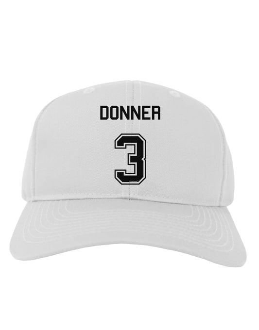Reindeer Jersey - Donner 3 Adult Baseball Cap Hat-Baseball Cap-TooLoud-White-One Size-Davson Sales