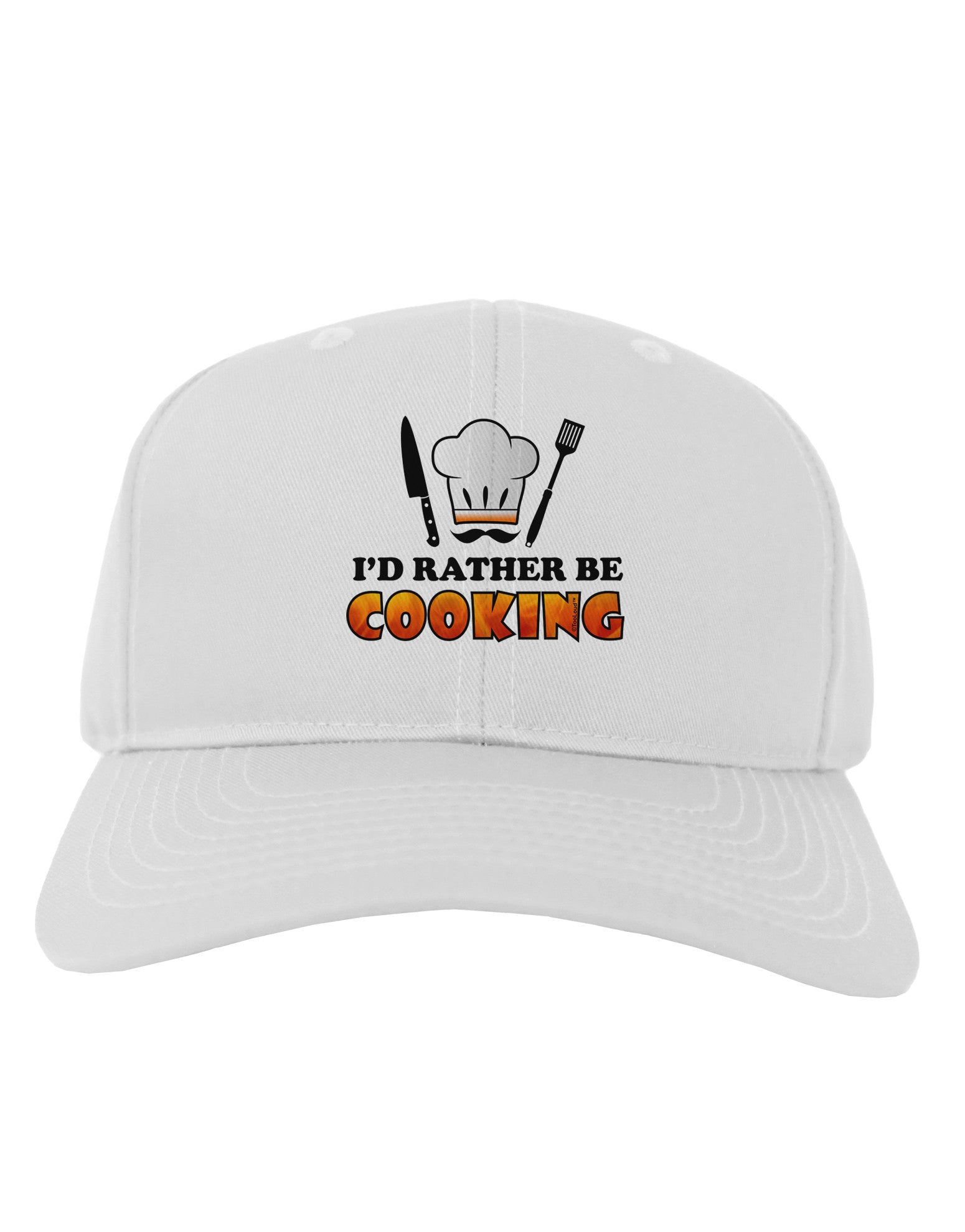I'd Rather Be Cooking Adult Baseball Cap Hat-Baseball Cap-TooLoud-White-One Size-Davson Sales