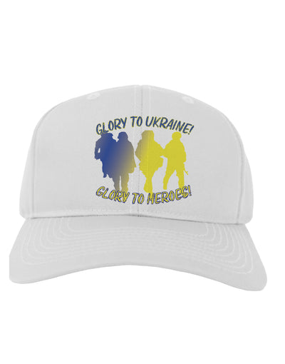 Glory to Ukraine Glory to Heroes Adult Baseball Cap Hat-Baseball Cap-TooLoud-White-One-Size-Fits-Most-Davson Sales