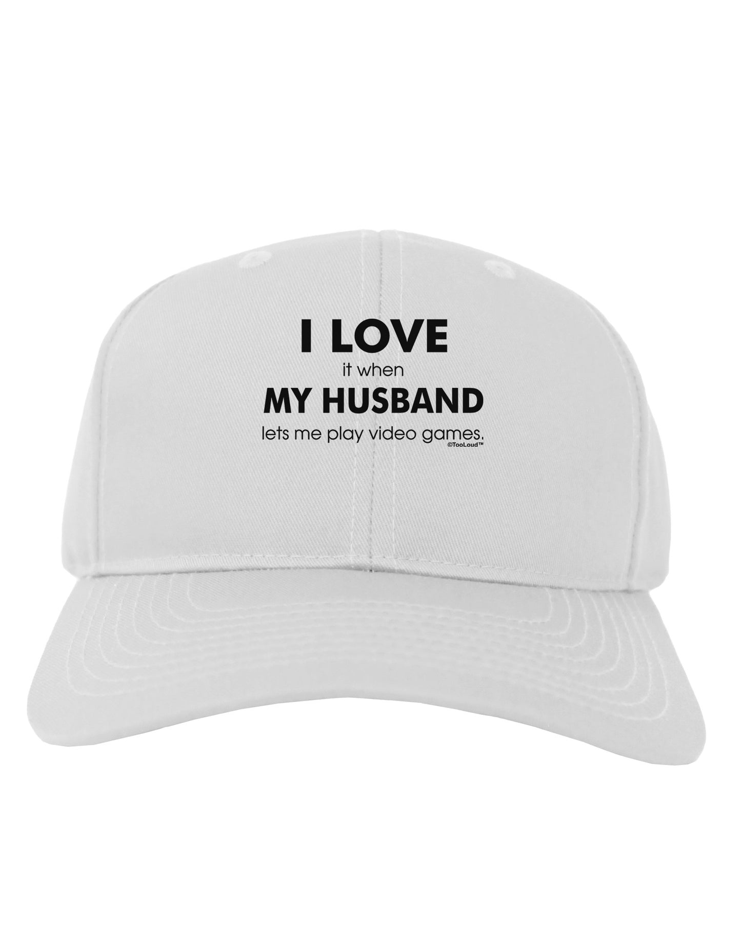 I Love My Husband Videogames Adult Baseball Cap Hat-Baseball Cap-TooLoud-White-One Size-Davson Sales