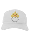 Cute Hatching Chick Design Adult Baseball Cap Hat by TooLoud-Baseball Cap-TooLoud-White-One Size-Davson Sales