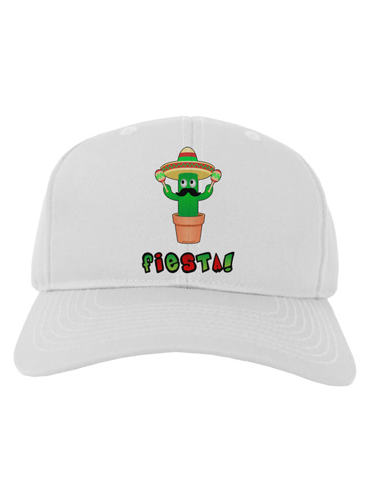 Fiesta Cactus Text Adult Baseball Cap Hat-Baseball Cap-TooLoud-White-One Size-Davson Sales
