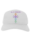 All is forgiven Cross Faux Applique Adult Baseball Cap Hat-Baseball Cap-TooLoud-White-One Size-Davson Sales