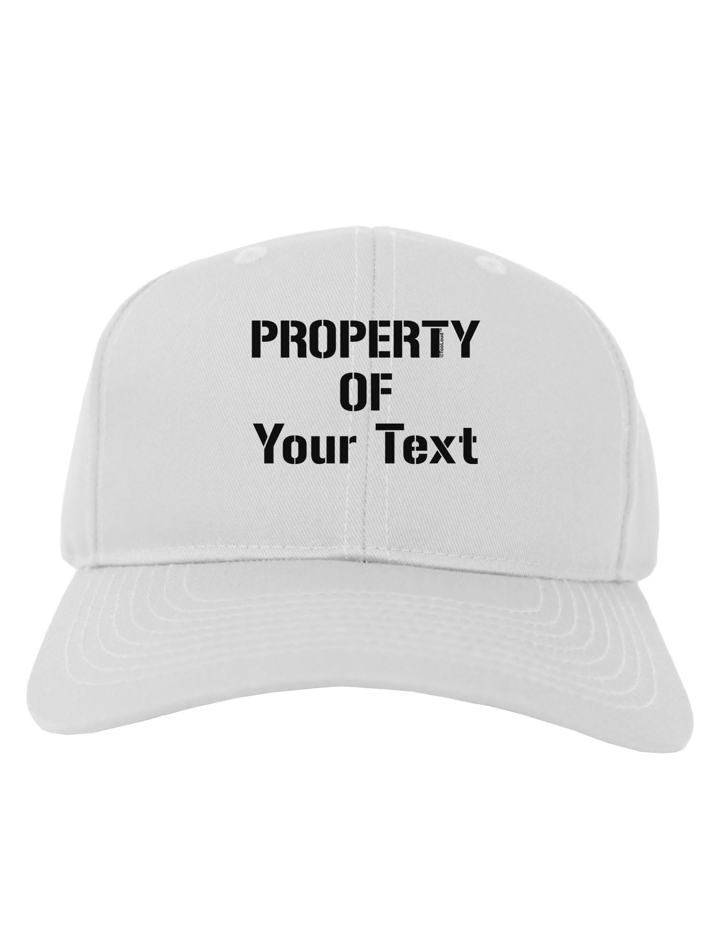 Personalized Property Of Adult Baseball Cap Hat-Baseball Cap-TooLoud-White-One Size-Davson Sales