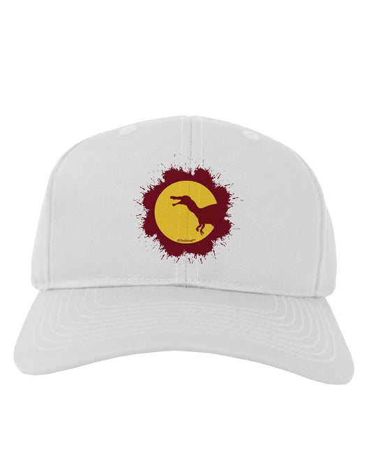 Dinosaur Silhouette Splatter Design Adult Baseball Cap Hat by TooLoud-Baseball Cap-TooLoud-White-One Size-Davson Sales
