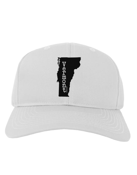Vermont - United States Shape Adult Baseball Cap Hat by TooLoud-Baseball Cap-TooLoud-White-One Size-Davson Sales