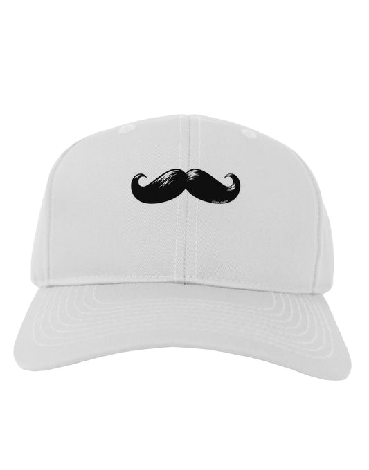 Big Black Mustache Adult Baseball Cap Hat-Baseball Cap-TooLoud-White-One Size-Davson Sales