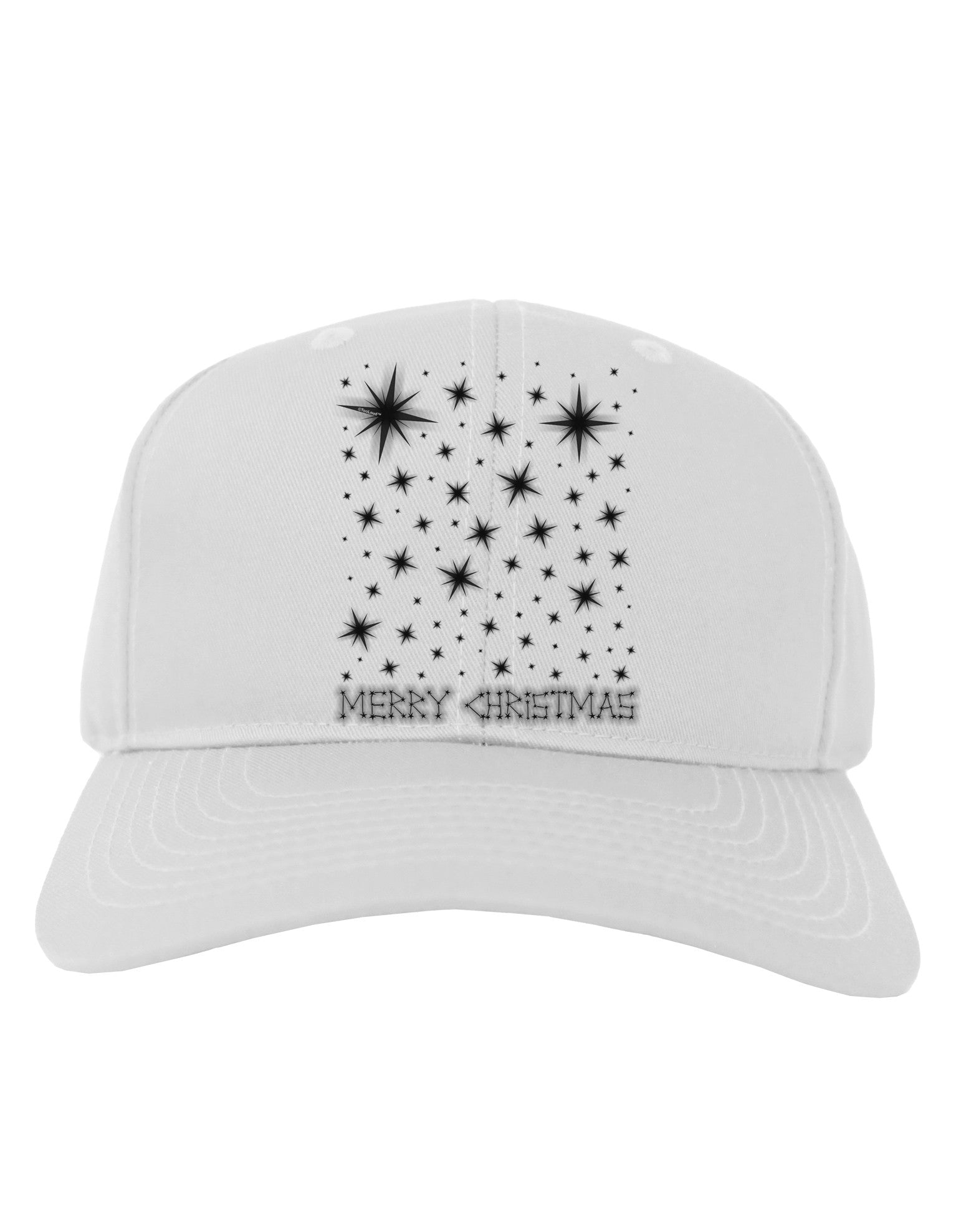 Merry Christmas Shining Night Stars Adult Baseball Cap Hat-Baseball Cap-TooLoud-White-One Size-Davson Sales