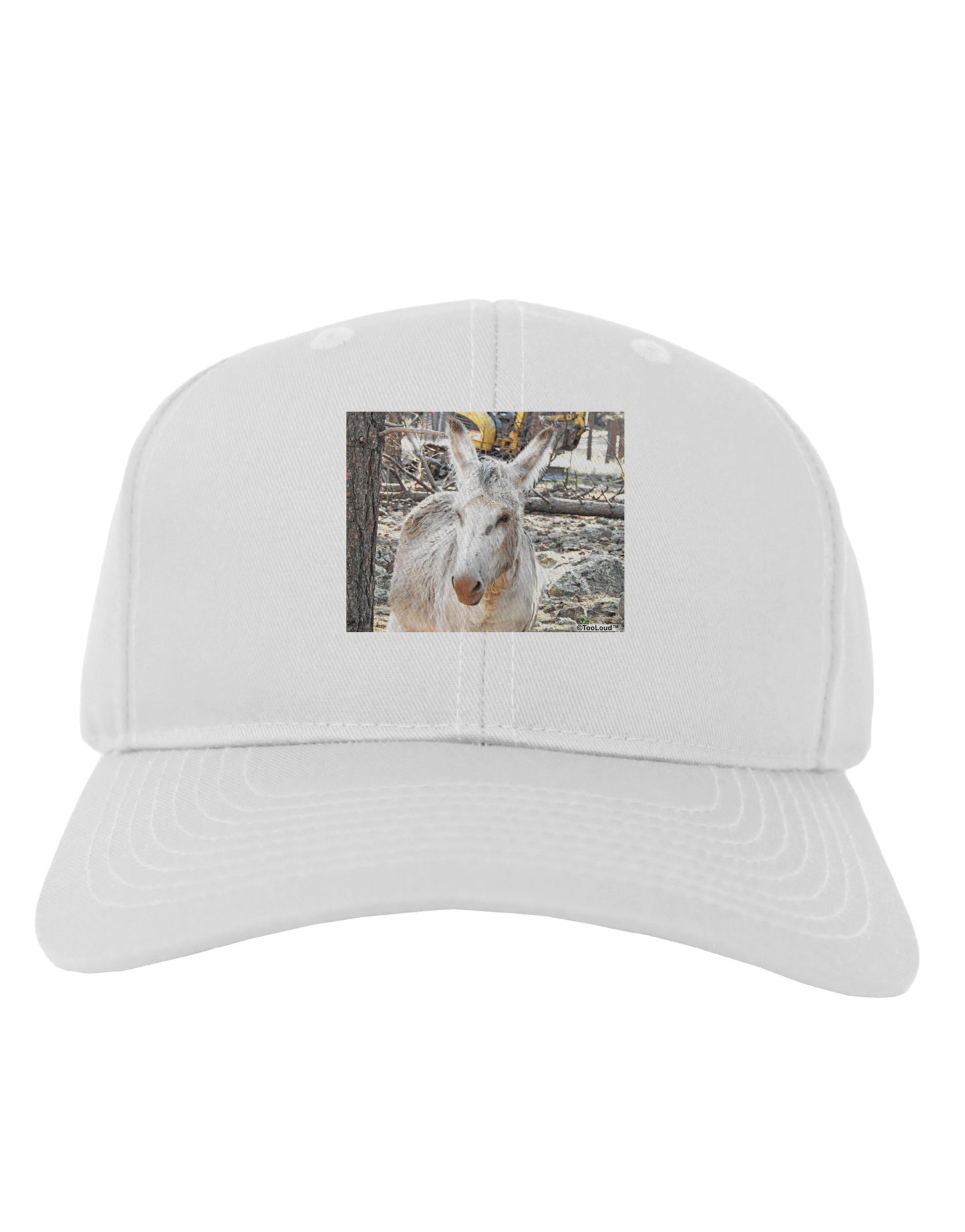 TooLoud Troubled Burro Adult Baseball Cap Hat-Baseball Cap-TooLoud-White-One Size-Davson Sales