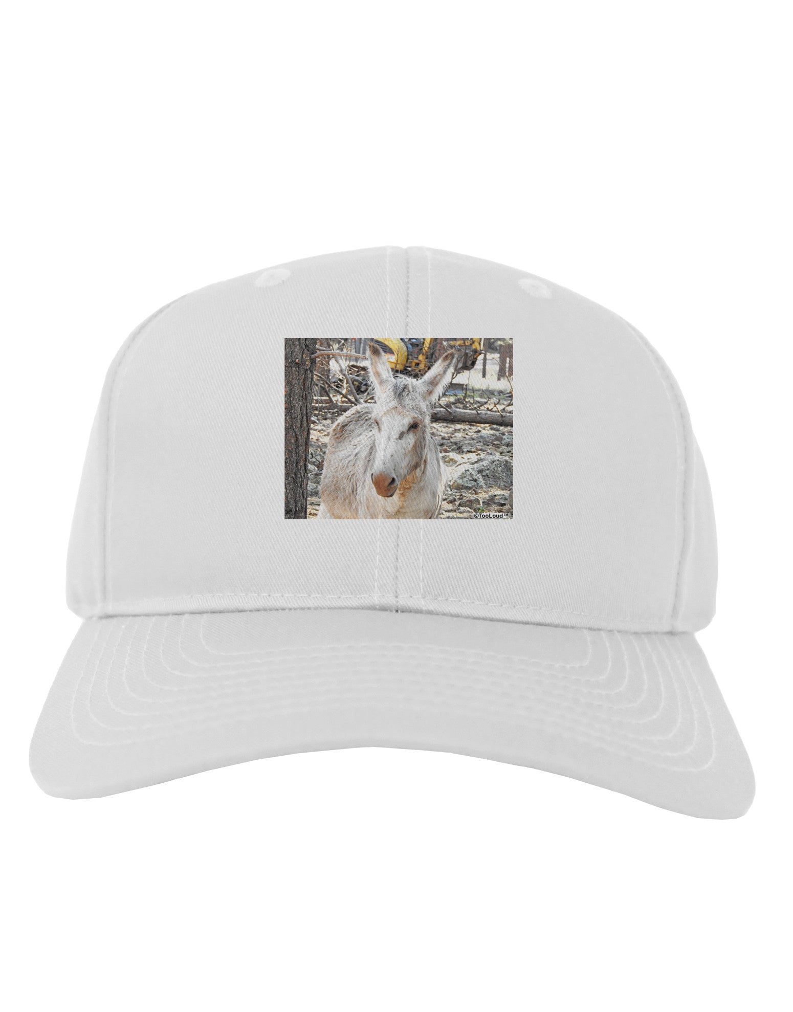 TooLoud Troubled Burro Adult Baseball Cap Hat-Baseball Cap-TooLoud-White-One Size-Davson Sales