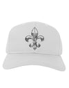 Distressed Fleur de Lis Adult Baseball Cap Hat-Baseball Cap-TooLoud-White-One Size-Davson Sales