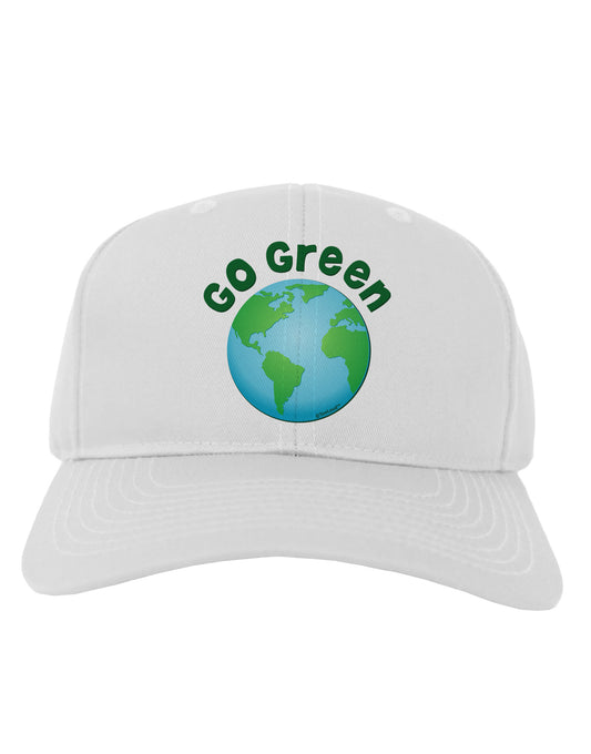 Go Green - Planet Earth Adult Baseball Cap Hat-Baseball Cap-TooLoud-White-One Size-Davson Sales