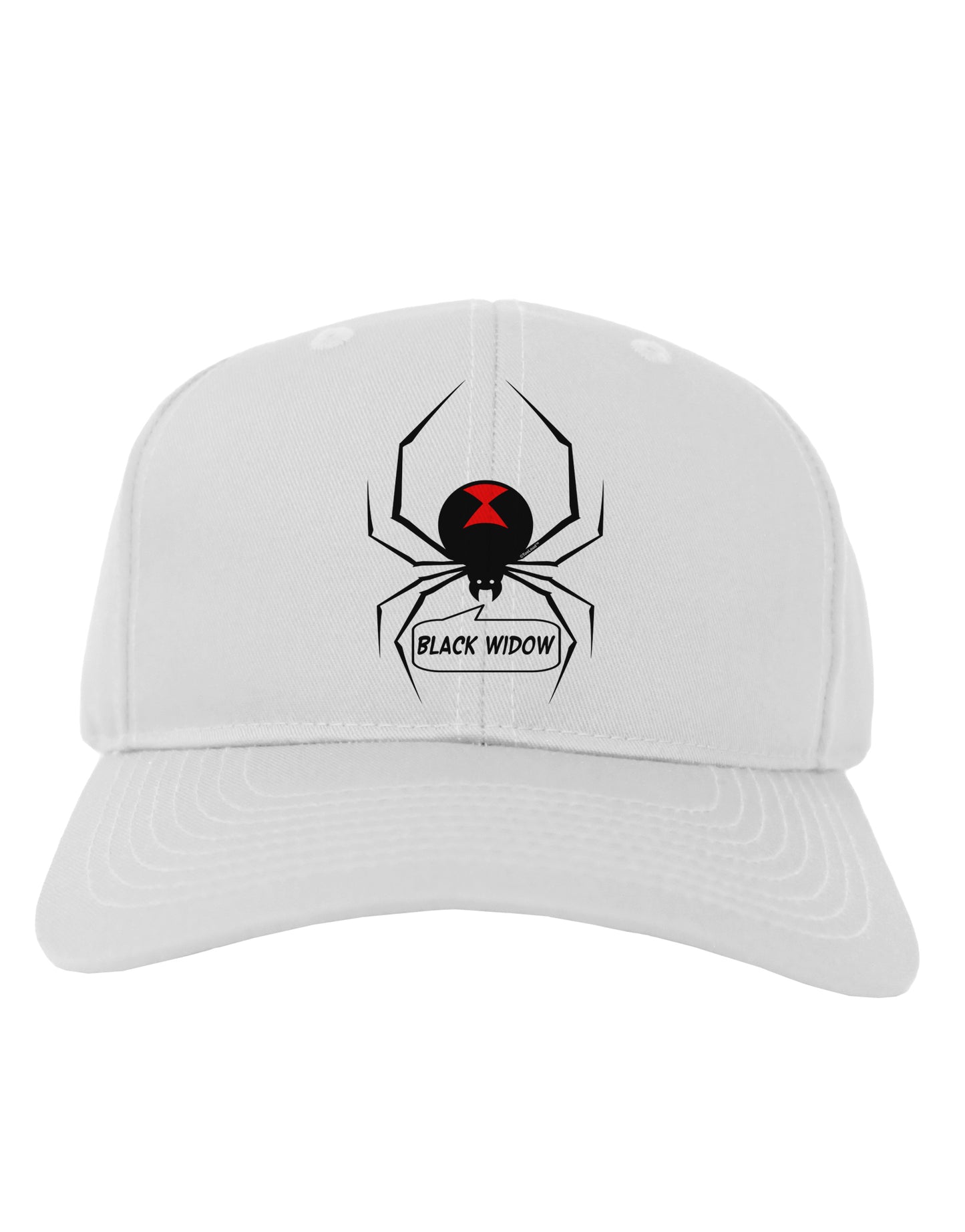 Black Widow Spider Design - Text Adult Baseball Cap Hat-Baseball Cap-TooLoud-White-One Size-Davson Sales