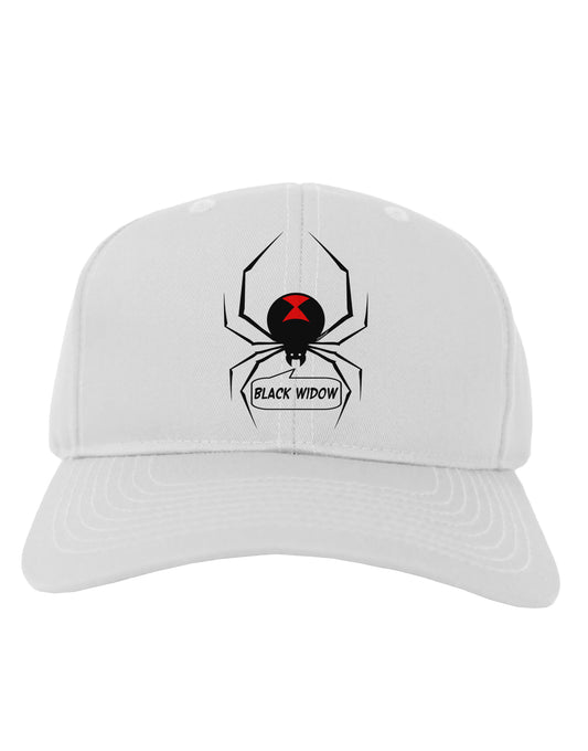 Black Widow Spider Design - Text Adult Baseball Cap Hat-Baseball Cap-TooLoud-White-One Size-Davson Sales