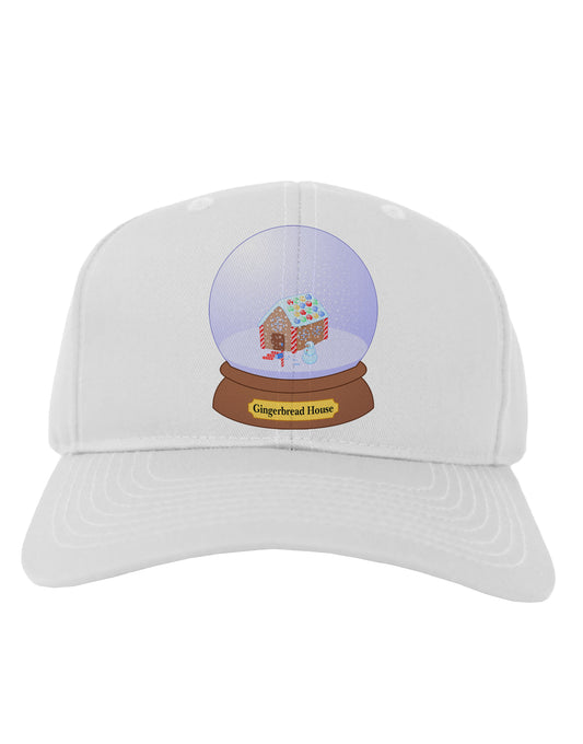 Little Gingerbread House Snow Globe Adult Baseball Cap Hat by TooLoud-Baseball Cap-TooLoud-White-One Size-Davson Sales