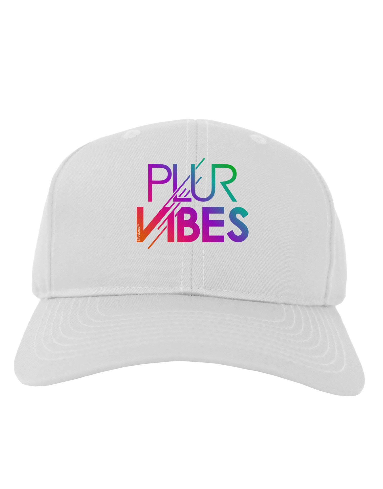 PLUR Vibes Adult Baseball Cap Hat-Baseball Cap-TooLoud-White-One Size-Davson Sales