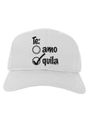 Tequila Checkmark Design Adult Baseball Cap Hat by TooLoud-Baseball Cap-TooLoud-White-One Size-Davson Sales