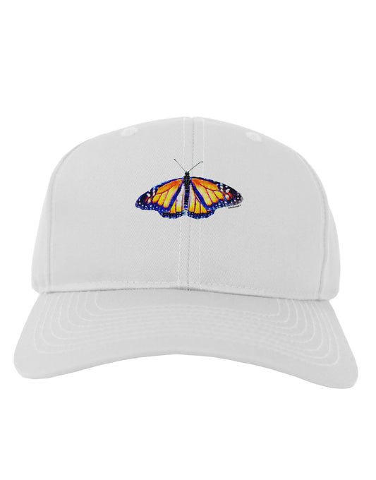 Watercolor Monarch Butterfly Adult Baseball Cap Hat-Baseball Cap-TooLoud-White-One Size-Davson Sales