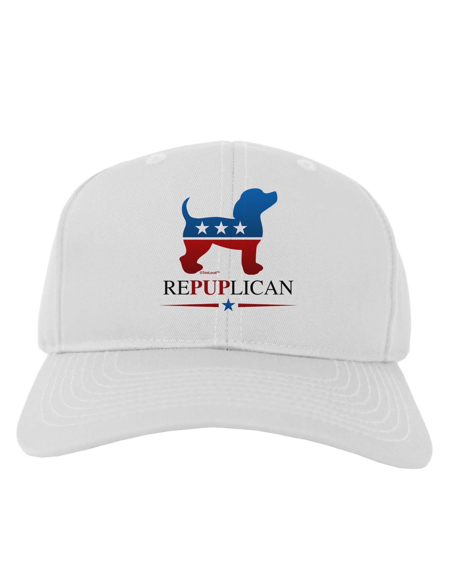 RePUPlican Adult Baseball Cap Hat-Baseball Cap-TooLoud-White-One Size-Davson Sales
