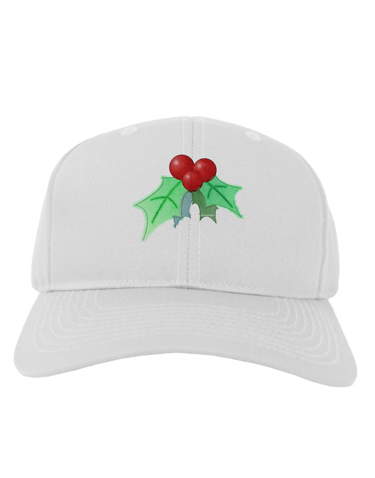 Holly Watercolor Adult Baseball Cap Hat-Baseball Cap-TooLoud-White-One Size-Davson Sales