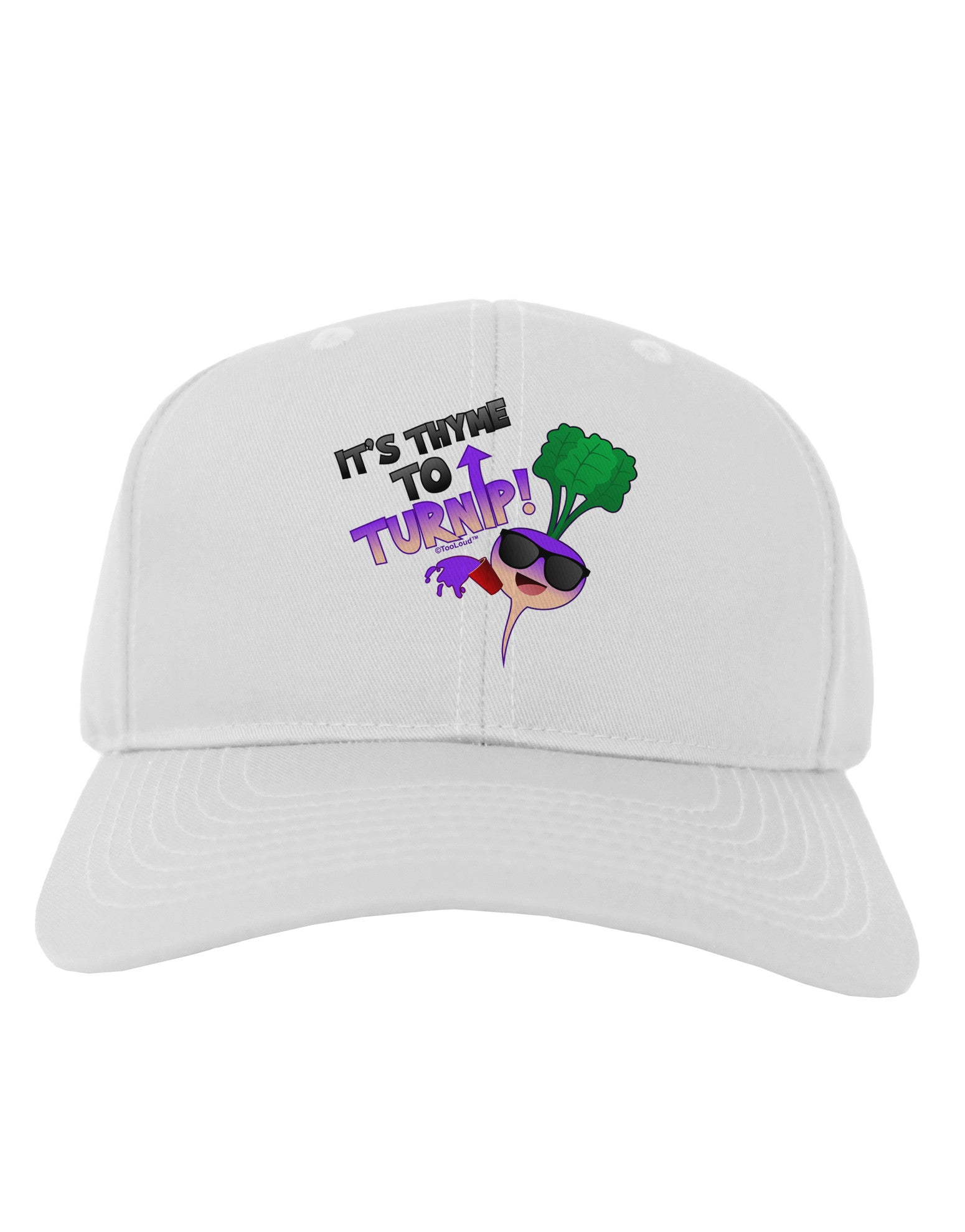 It's Thyme To Turnip Adult Baseball Cap Hat-Baseball Cap-TooLoud-White-One Size-Davson Sales