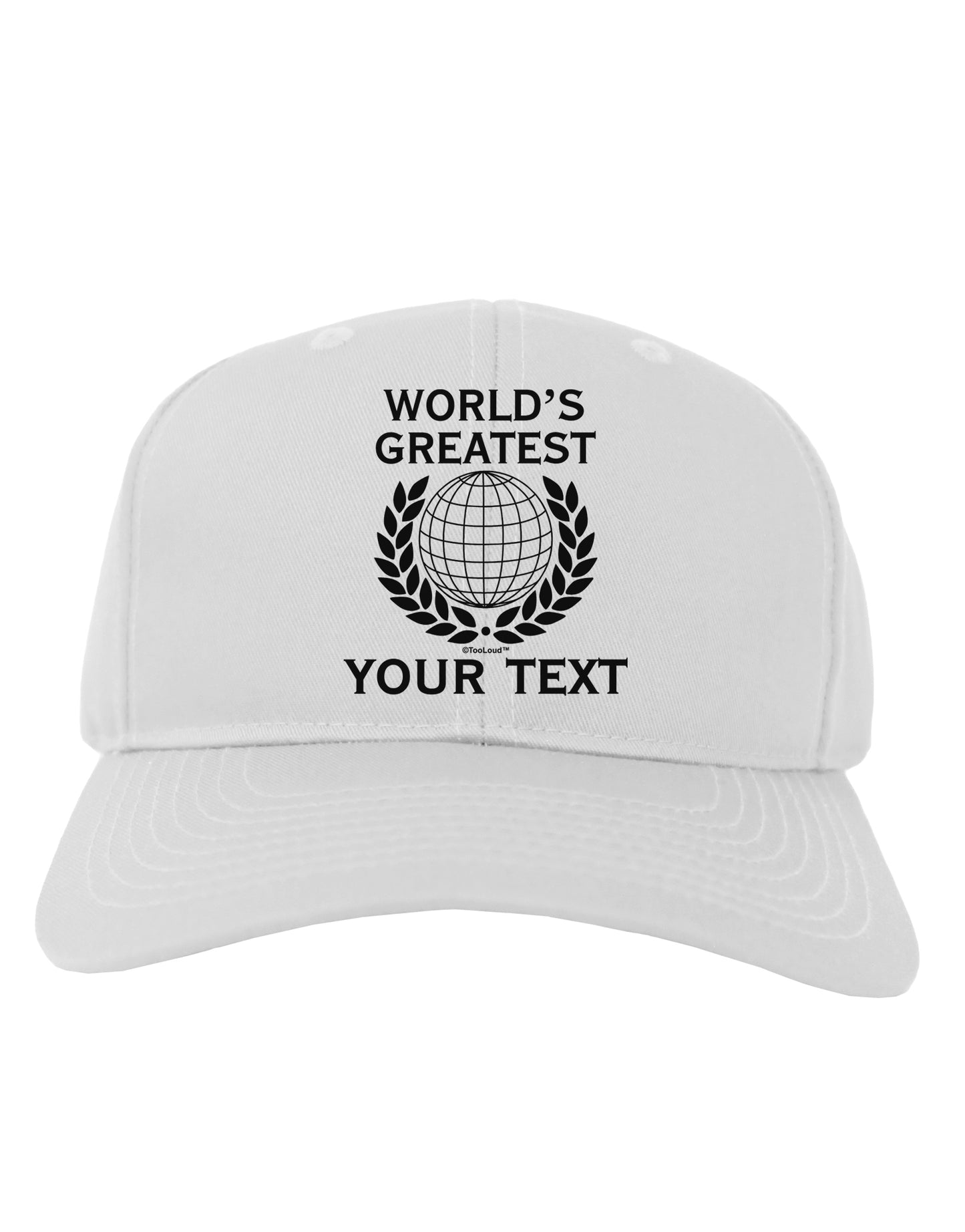 Personalized Worlds Greatest Adult Baseball Cap Hat by TooLoud-Baseball Cap-TooLoud-White-One Size-Davson Sales