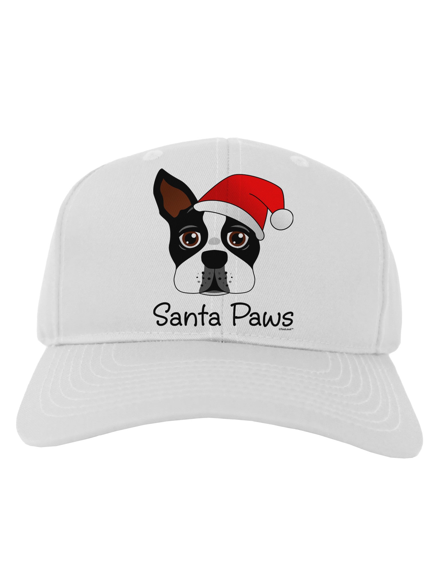 Santa Paws Christmas Dog Adult Baseball Cap Hat-Baseball Cap-TooLoud-White-One Size-Davson Sales