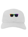 Pride Rainbow Glasses Adult Baseball Cap Hat by TooLoud-Baseball Cap-TooLoud-White-One Size-Davson Sales