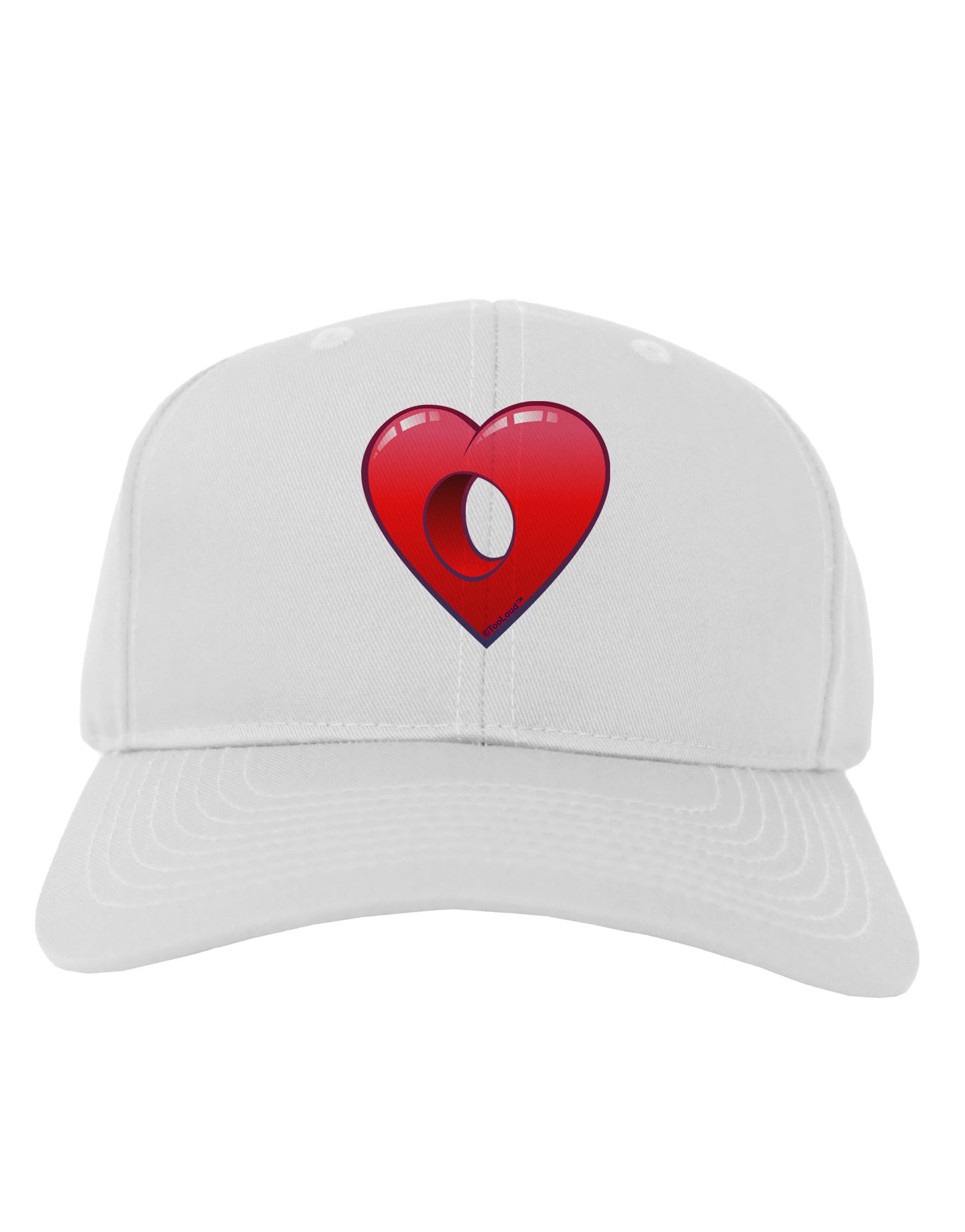 Hole Heartedly Broken Heart Adult Baseball Cap Hat by-Baseball Cap-TooLoud-White-One Size-Davson Sales
